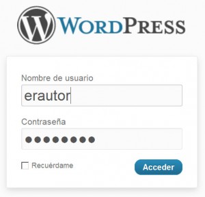 Acceso a WordPress