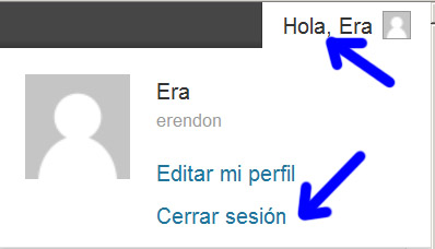 Para salir de la sesión WordPress